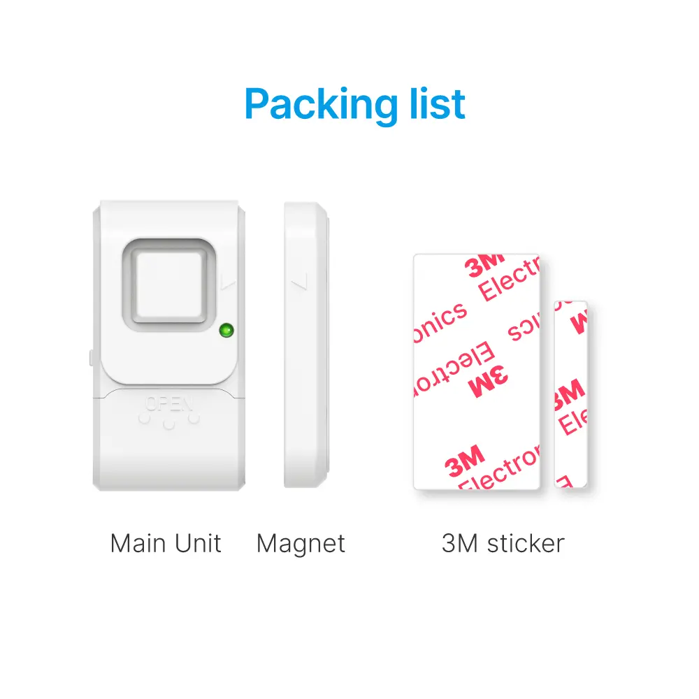 Window & Door Magnetic Alarm #RL-9805H -&middot; 105dB alarm siren.-&middot; Easy access off/Chime/Alarm switch.-&middot; Low battery test button._09