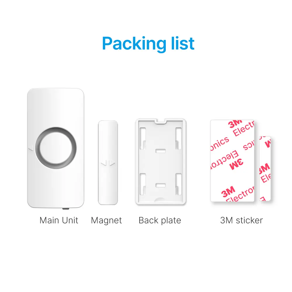 Window & Door Magnetic Alarm #RL-9805L - You can choose Chime or Alarm for the indicator sound.- High alarm volume.- Low power consumption instandby state._09