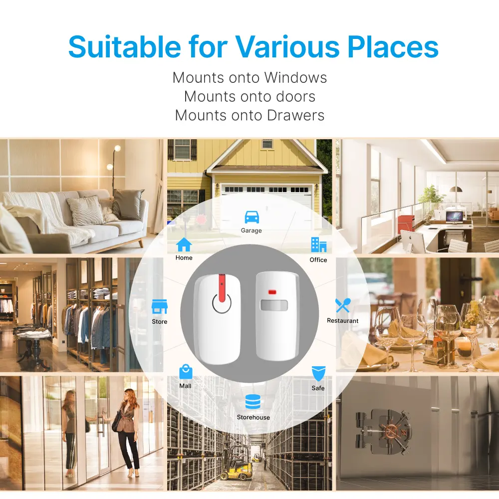 Motion Sensor Alarm#RL-9816C -PIR- High alarm volume.- Low power consumption instandby state._06