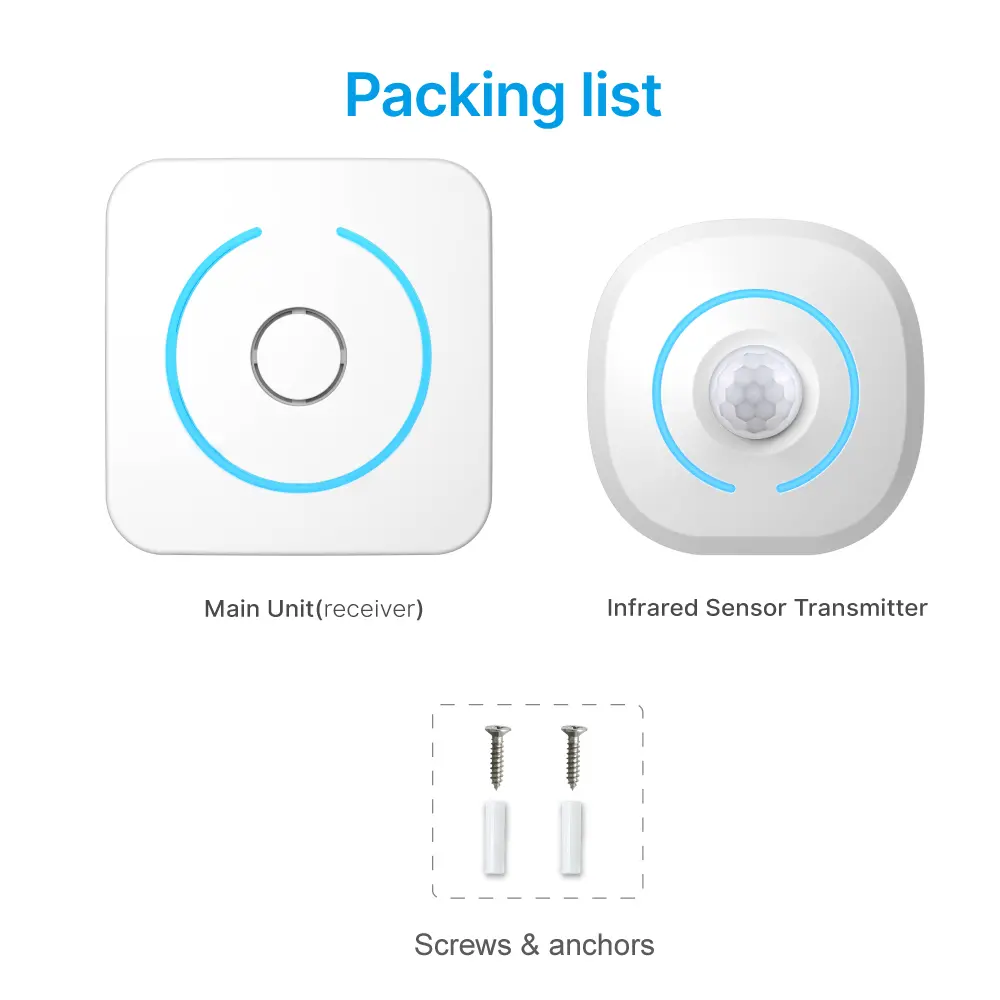 Motion Sensor Alarm #RL-9816M - 8 pieces of chord ringtones for option.- With light and sound indicating function.- Million groups of learning code, avoid interference effectively._09