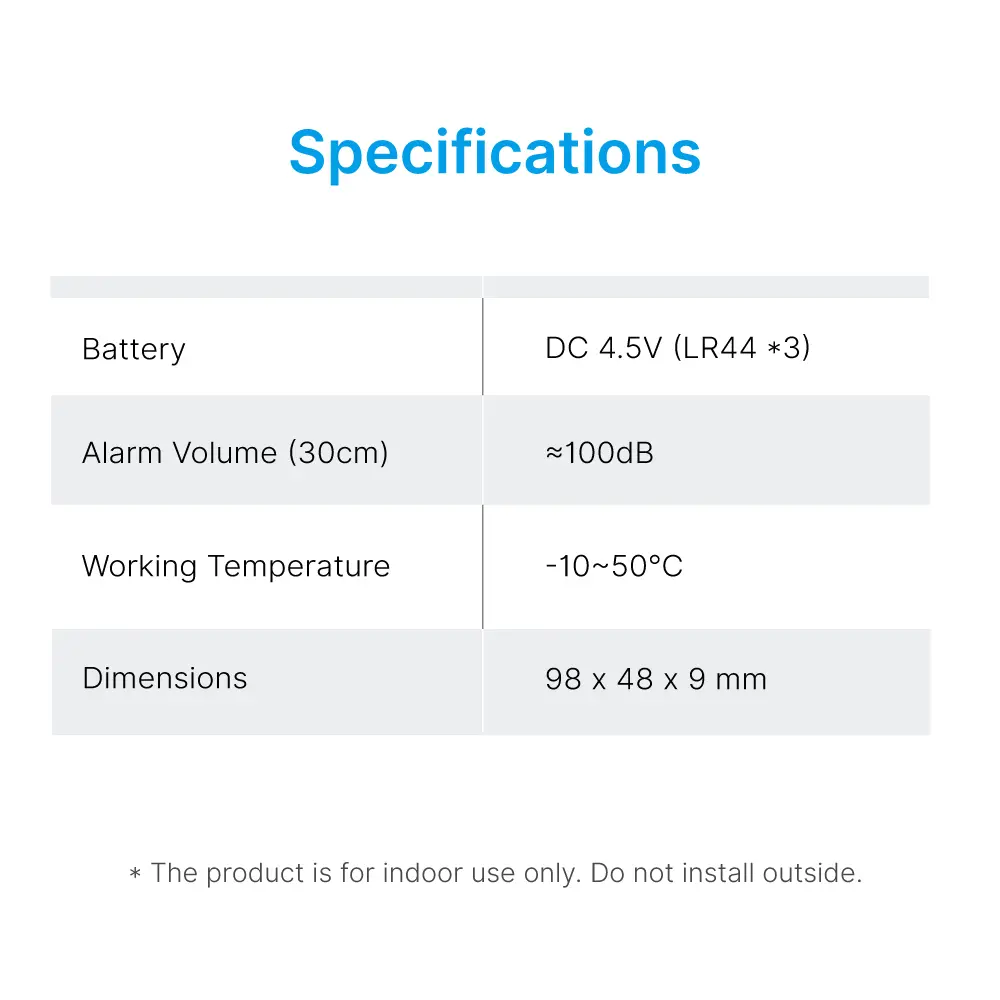 Vibration Alarm Sensor #RL-9806A -100% Wire-Free- Easy to install- Built-in Shock Senso- Super loud (100dB)- 3*LR44 batteries_06