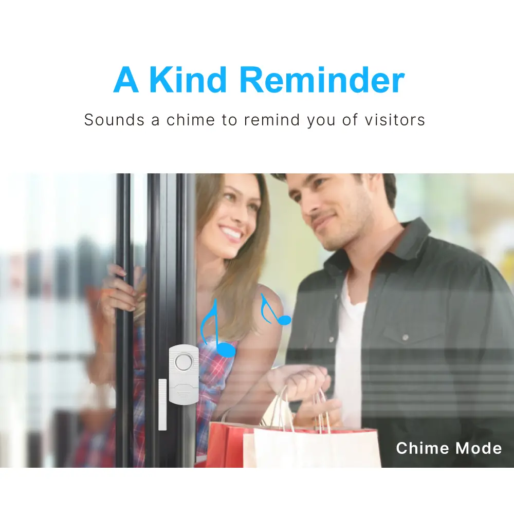 Window & Door Vibration Alarm Sensor #RL-9806AA - Built-in Shock Sensor - 100% Wire-Free - Alarm/Chime/Off - Contact Sensor - 3*LR44 batteries - Super loud (100dB)_04