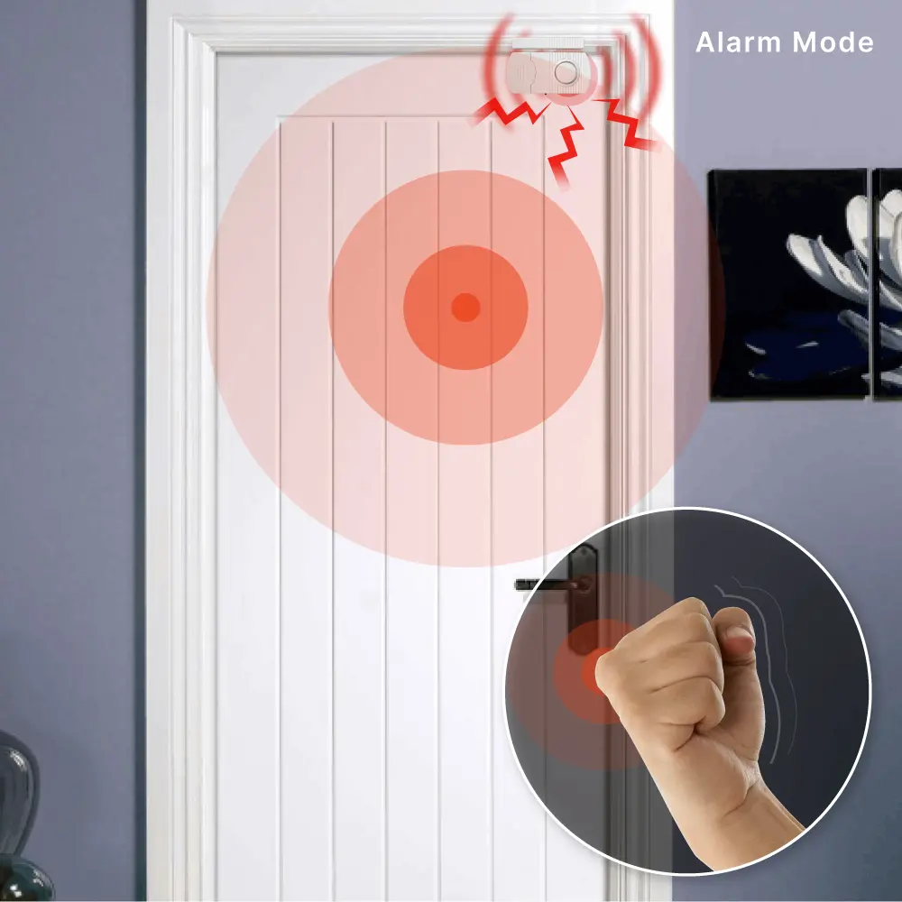 Window & Door Vibration Alarm Sensor #RL-9806AA - Built-in Shock Sensor - 100% Wire-Free - Alarm/Chime/Off - Contact Sensor - 3*LR44 batteries - Super loud (100dB)_06