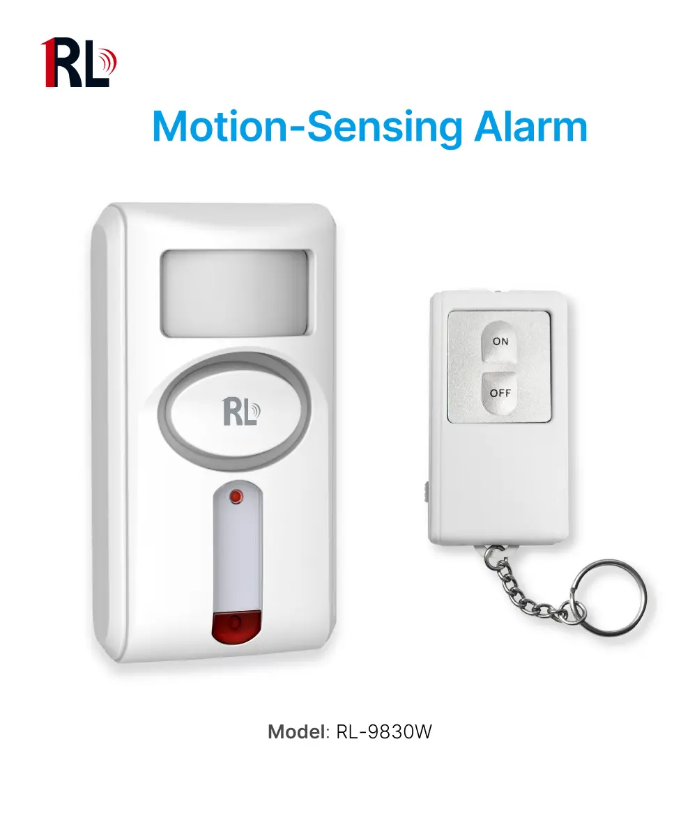 Motion-Sensing Alarm #RL-9830W - 3*AA batteries - Siren - 100&deg; Wide Angle - Super loud (100dB) - Motion-Sensing_01