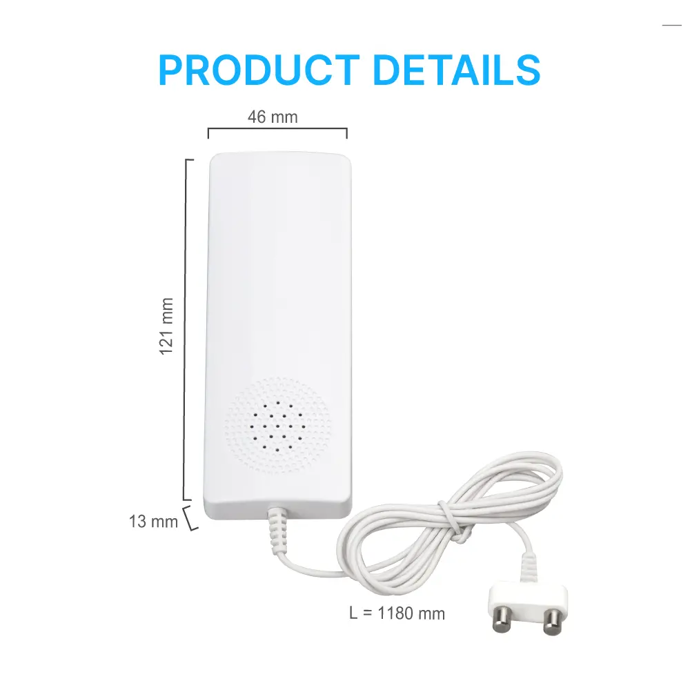 Water Leak Alarm #RL-9807B &middot; Alarm is triggered once water leakage or flooding is detected.&middot; Unique slim, weather resistant design.&middot; Omni-directional sensor for fast & accurate water detection.&middot; Battery testing button with low battery indication._05