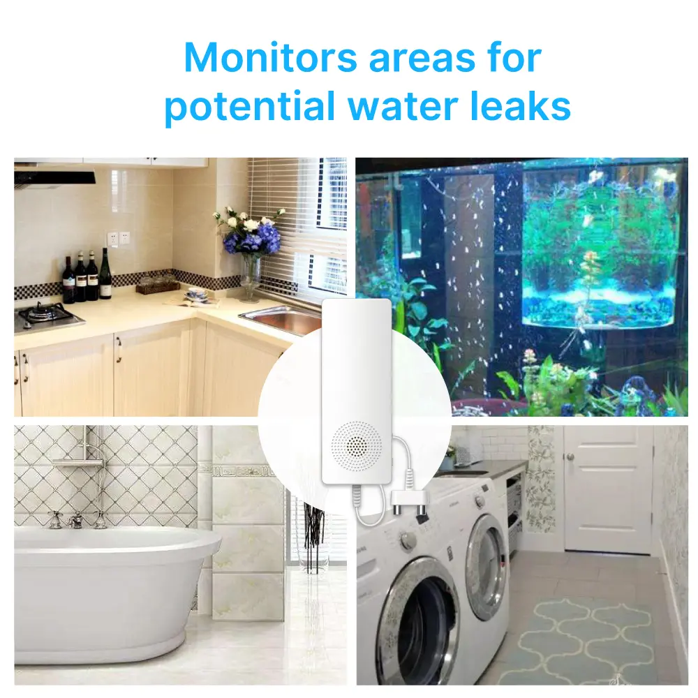 Water Leak Alarm #RL-9807B &middot; Alarm is triggered once water leakage or flooding is detected.&middot; Unique slim, weather resistant design.&middot; Omni-directional sensor for fast & accurate water detection.&middot; Battery testing button with low battery indication._06