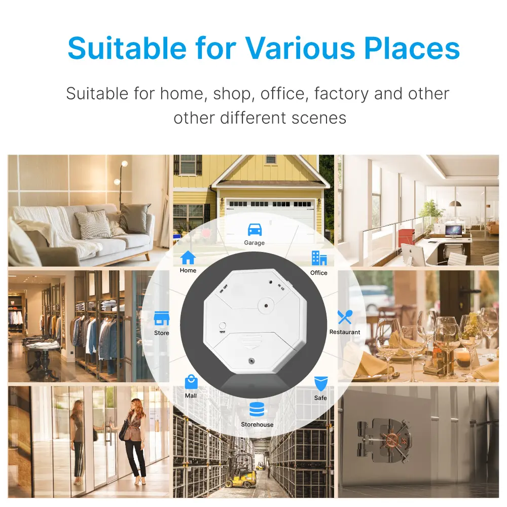 Glass Vibration Alarm Sensor #RL-9806W - Super loud (120dB)- 4*LR44 batteries- 100% Wire-Free - Built-in Shock Sensor_07