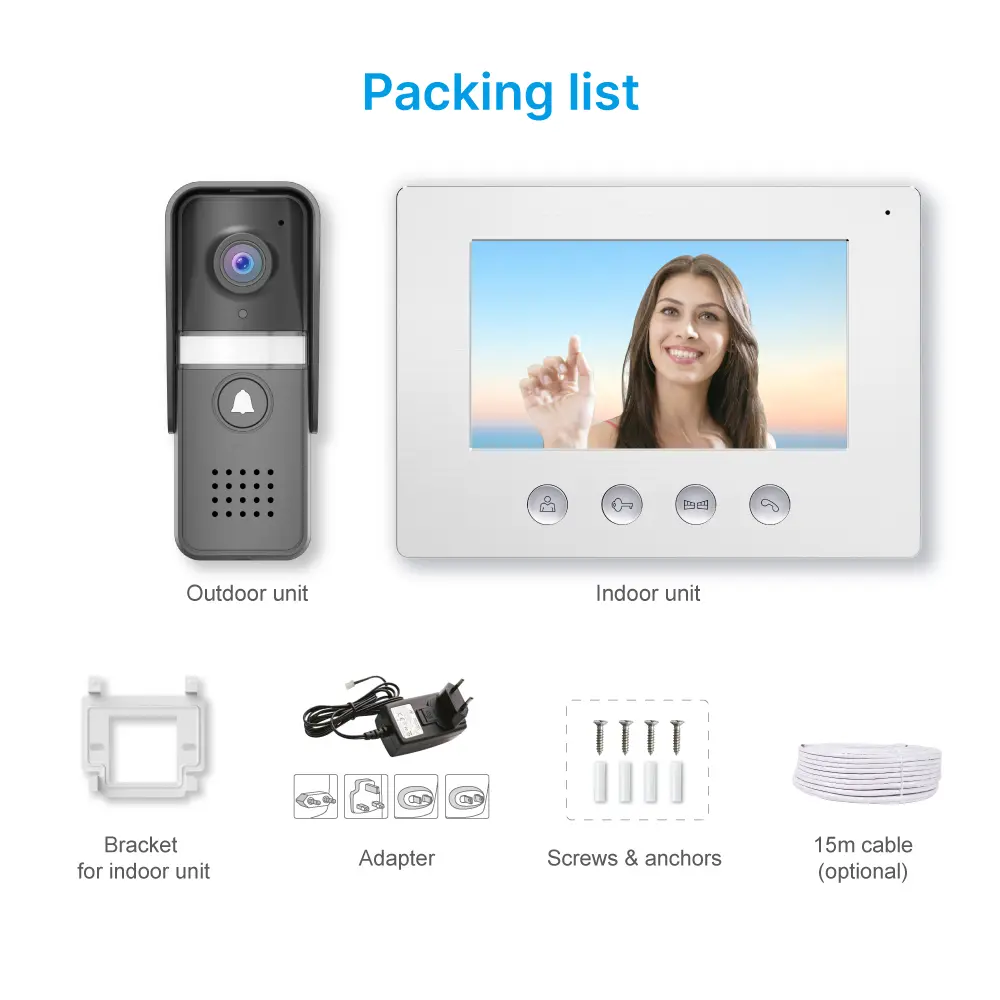  7 inch AHD Video Doorphone #RL-A17U-AHD - Water-proof, oxidation-proof, - Camera light compensation at night. - Release the electric lock and gate lock. - Monitor the outside. _11