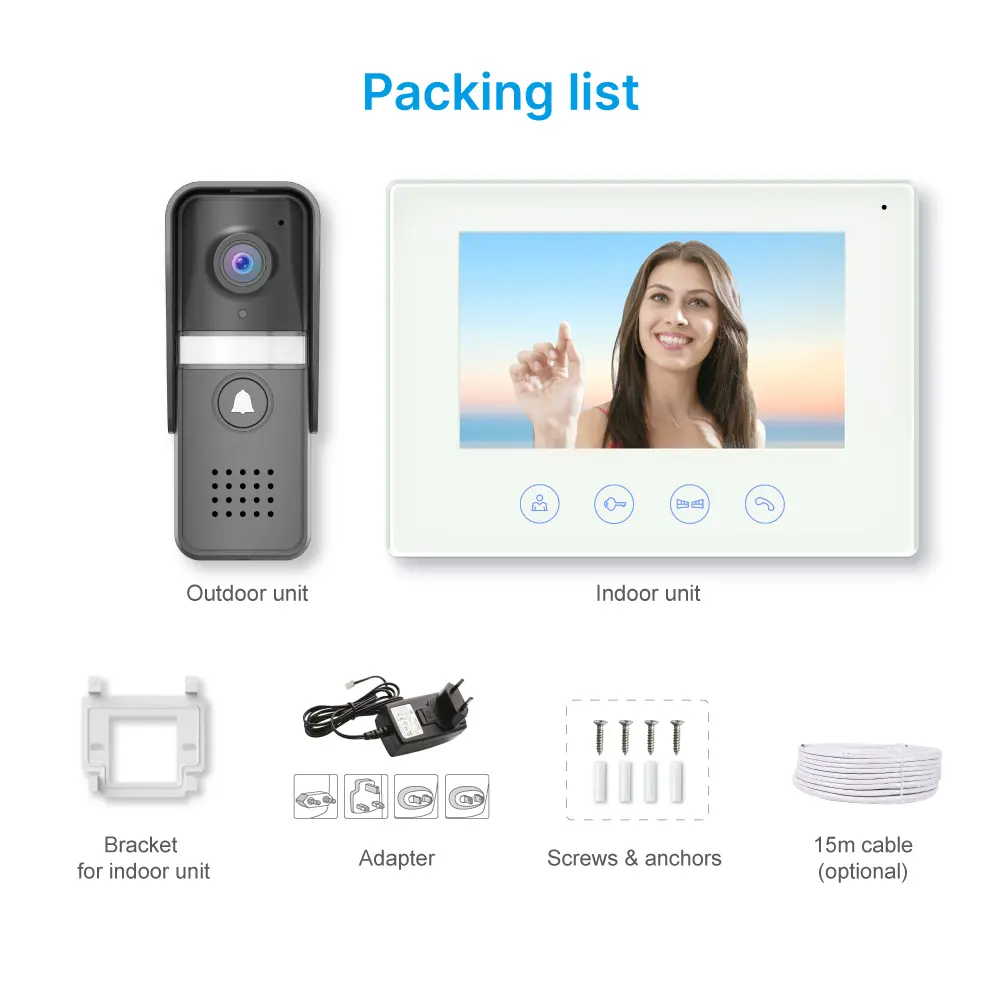  7 inch AHD Video Doorphone #RL-B17U-AHD - Water-proof, oxidation-proof, - Camera light compensation at night. - Release the electric lock and gate lock. - Monitor the outside. _11