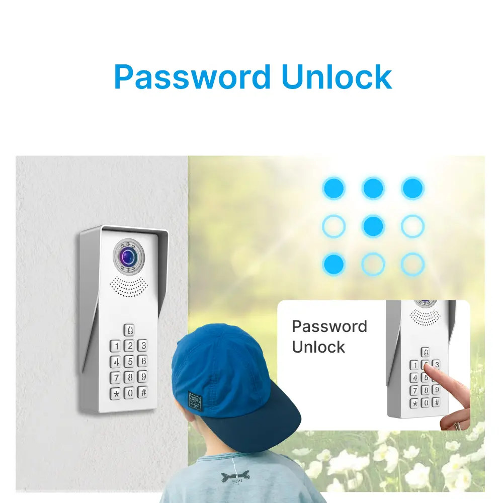  7inch Video Doorphone #RL-A17AD- Keypad tone indicating, with key pad back light design for easy operation at night. - Camera light compensation at night. _04