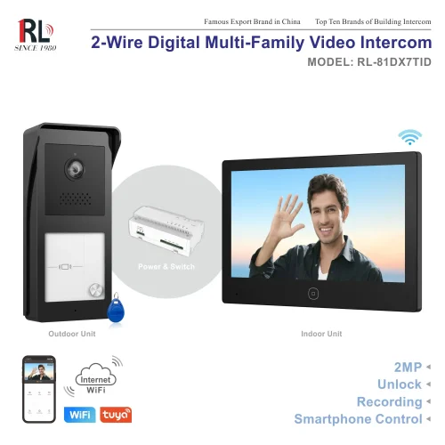 2-Wire Digital Multi-Family Video Intercom RL-81DX7TID