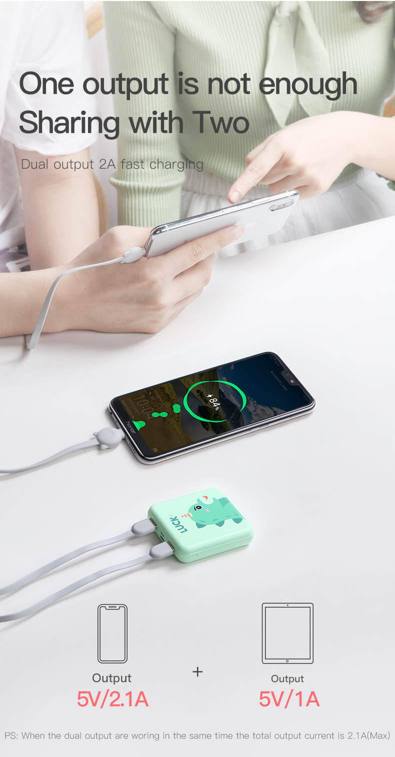 Yoobao M4 Mini Cube 10000mah 2 Input 2 Output Small Size Power Bank Portable Pocket Charger