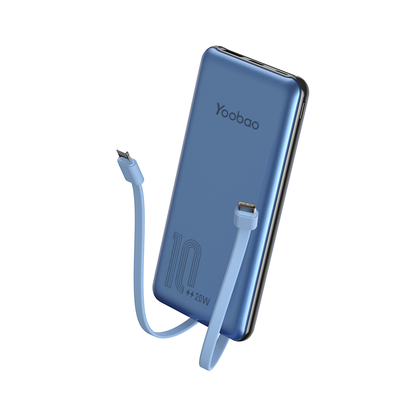 Yoobao Lc2 10000mah Power Bank High Capacity Ultra Slim Portable Disposable Charge Fast Charging Type-c Usb Interface With Cable