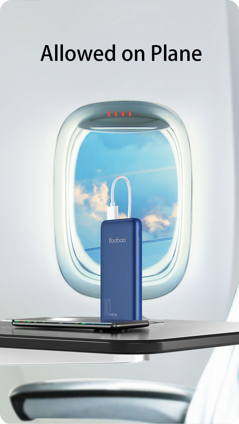 Super Thin Portable Long Map Outdoor Travel 22.5w C Quick Charging 10000mah Capacity High-quality Power Bank