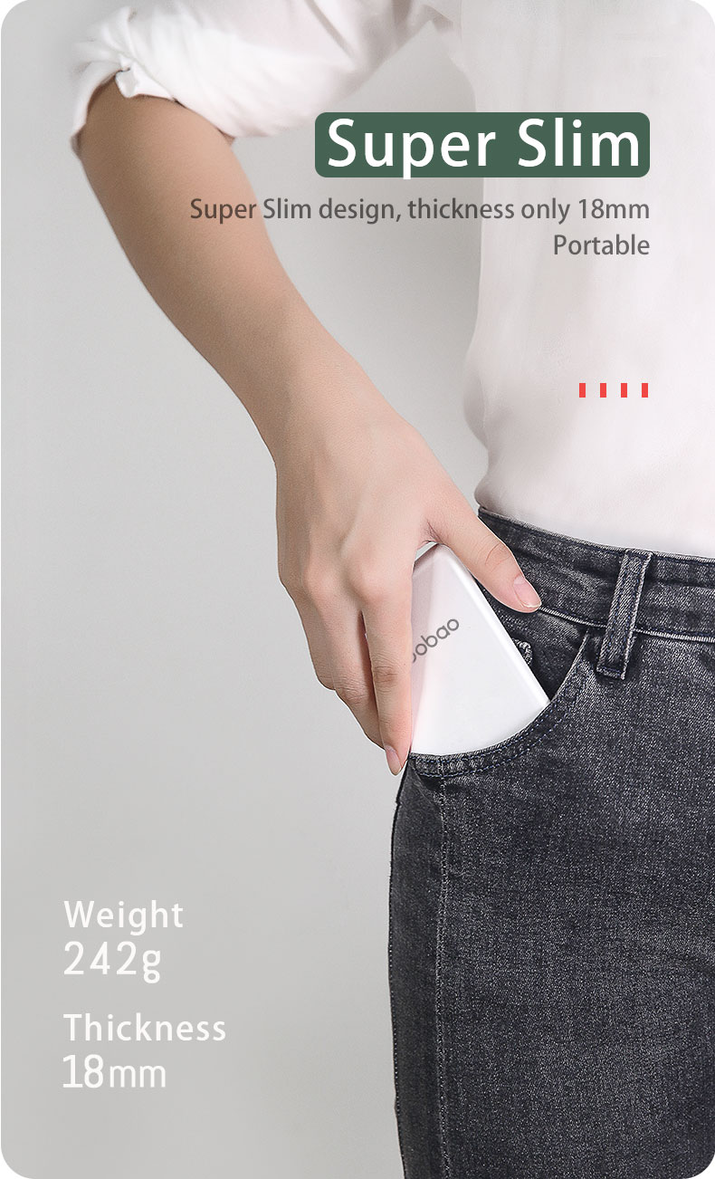 Super Thin Portable Long Map Outdoor Travel 22.5w C Quick Charging 10000mah Capacity High-quality Power Bank