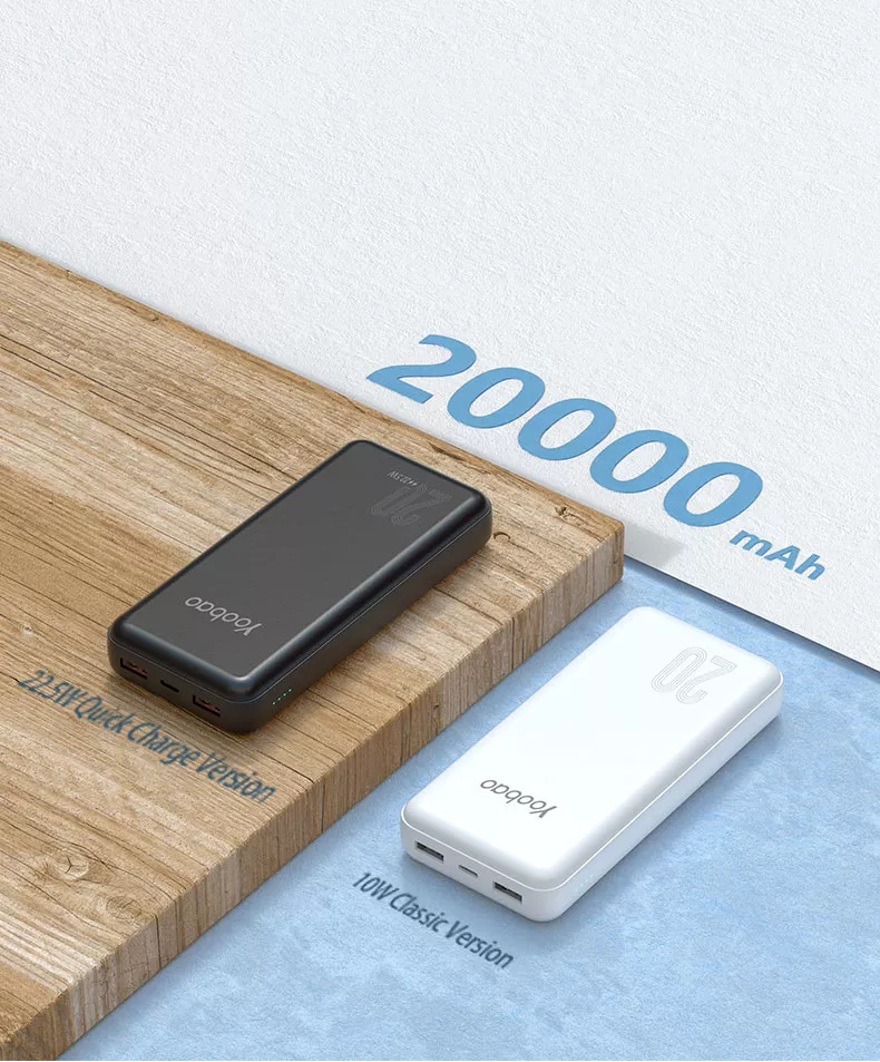Yoobao D20q Compact Pd Qc3.0 Scp Quick Charge 20000mah Large Capacity Dual Output Power Bank