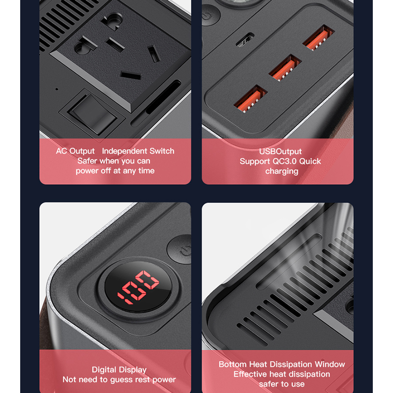 Yoobao En200w Outdoor Portable 52800mah Ac 200w Dc 12v 60w Pd 65w Quick Charge Big Capacity Power Bank Flashlight Power Station