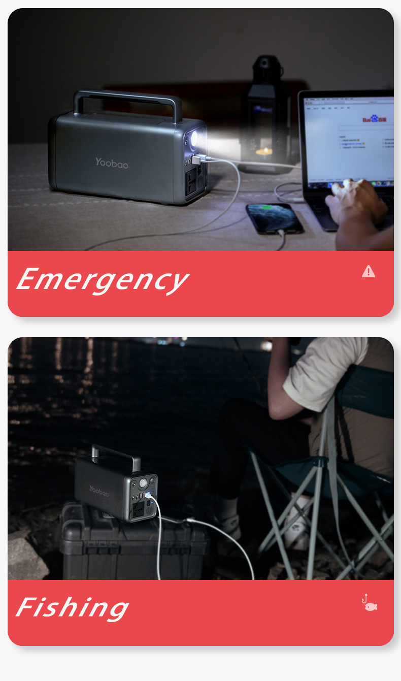 Yoobao En300wlpd 72000mah Portable Outdoor Generator Ac220v Pd65w Quick Charge Power Banks Led Flashlight Portable Power Station