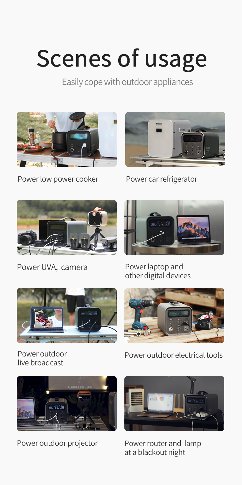 Yoobao En600s Outdoor Pd Quick Charge Led Flashlight 3 Usb Type C Dc Charge Big Capacity Power Bank Portable 1000w Power Station