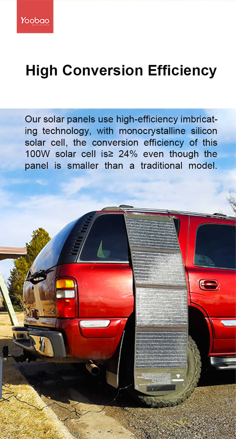 Yoobao 100w Solar Panel For Outdoor Camping Solar Charging Usb Output Dc Output For Power Station