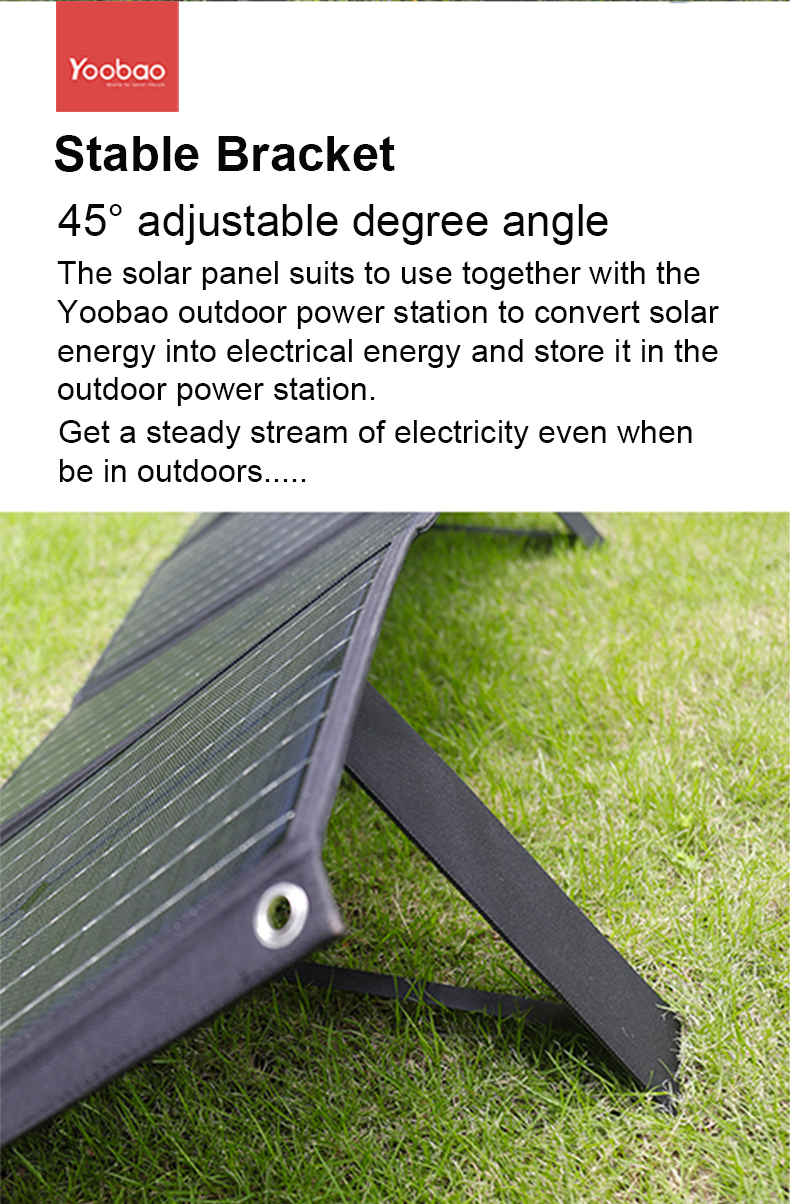 Yoobao 100w Solar Panel For Outdoor Camping Solar Charging Usb Output Dc Output For Power Station