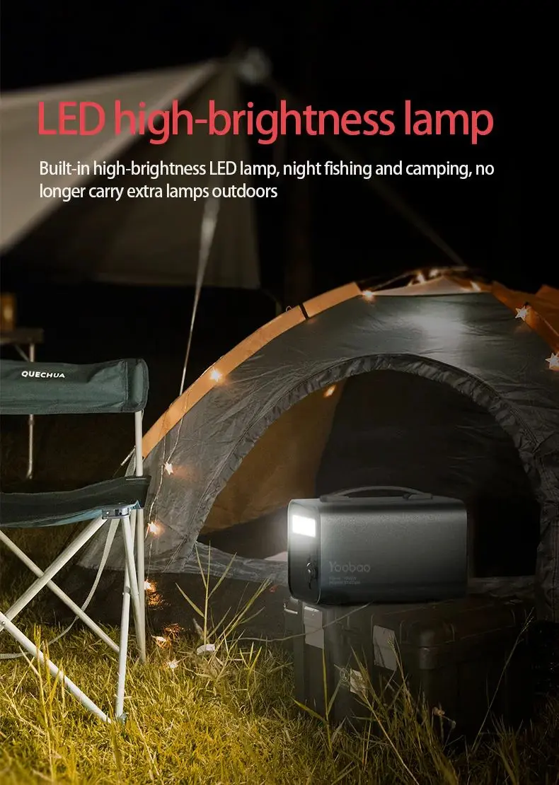 yoobao en1000s power station have led high-brightness lamp