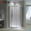 36"x36"x72" Slidiing Corner Round Shower Enclosure 1/4" Tempered Glass Thickness