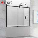 TAMPA Frameless Stainless Steel Single Sliding Chrome Shower Bathtub Door