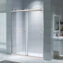 PARIS Frameless Stainless Steel Bypass Sliding Brushed Nickel Shower Door