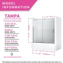 TAMPA Shower Bathtub Door