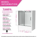 TAMPA Shower Bathtub Door