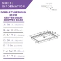 Shower Base ABCS6032C/R2-BL