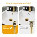 Gold Stainless Steel Brass Core Pop-Up Sink Drain Stopper
