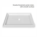 Wholesale Rectangle Shaped Shower Tray with Center Drain Bathroom Smooth Acrylic Surface Walk in Shower Base