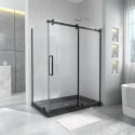 Modern Design Waterproof Walk in Shower Base Bathroom Rectangle White Black Acrylic Shower Tray