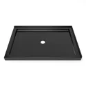 Custom Shower Room Walk-In Black Acrylic Anti Slip Texture Shower Pan Bathroom Freestanding Shower Tray