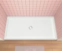 Hot Style Anti-Slip Textured Surface White Acrylic Shower Tray Bathroom Corner Center Drain Shower Pan
