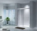 CKB 1 Years Warranty Straight Tempered Glass Aluminum Framed Bypass Double Sliding Shower Door