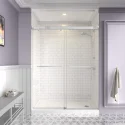 1 Years Warranty Custom Thick Tempered Glass Bathroom Double Sliding Frameless Shower Door