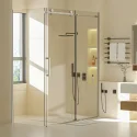 Custom Size Hotel Bathroom Glass Shower Cubicle Single Sliding Door Enclosed Shower Room