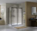 High Quality Aluminum Profile Single Sliding Door Shower Enclosure Brushed Nickel Polished Shower Rooms