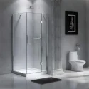 CKB OEM ODM Chrome Matt Black Square Tempered Glass Aluminum Frameless Higned Shower Enclosure