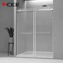 Hot Sale Walk In Shower Enclosure Shower Glass Partition Bathroom Corner Double Sliding Frameless Shower Door