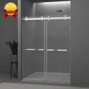 Top Ranking Bathroom Wet Room Glass Shower Screens Tempered Glass Frameless Double Sliding Shower Door