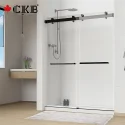 CKB 1 Year Warranty Stainless Steel Double Sliding Clear Tempered Glass Frameless Shower Enclosure