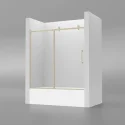 Modern Bathroom Corner One Sliding Glass Door Shower Enclosure Transparent Frameless Shower Doors