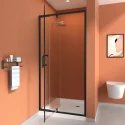 Stock In USA Soft Closing Pivot Shower Enclosure Bathroom Corner Reversible Folding Shower Door