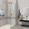 Stock In USA Fixed Shower Panel Tempered Glass Screen Bathroom Walk In Glass Shower Doors