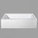 Sale Popular Modern Rectangle Alcove Three Apron Bath Tub Adults Soaking Freestanding Acrylic Bathtub