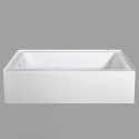 Luxury Rectangular Freestanding Acrylic Bathtub Walk In Soaking Bathing Tub For Adults